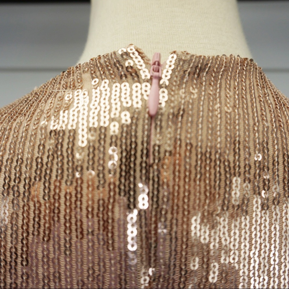 RACHELL PARCELL Pink Bride Ombré Sequin Dress NWT - Picture 5 of 12